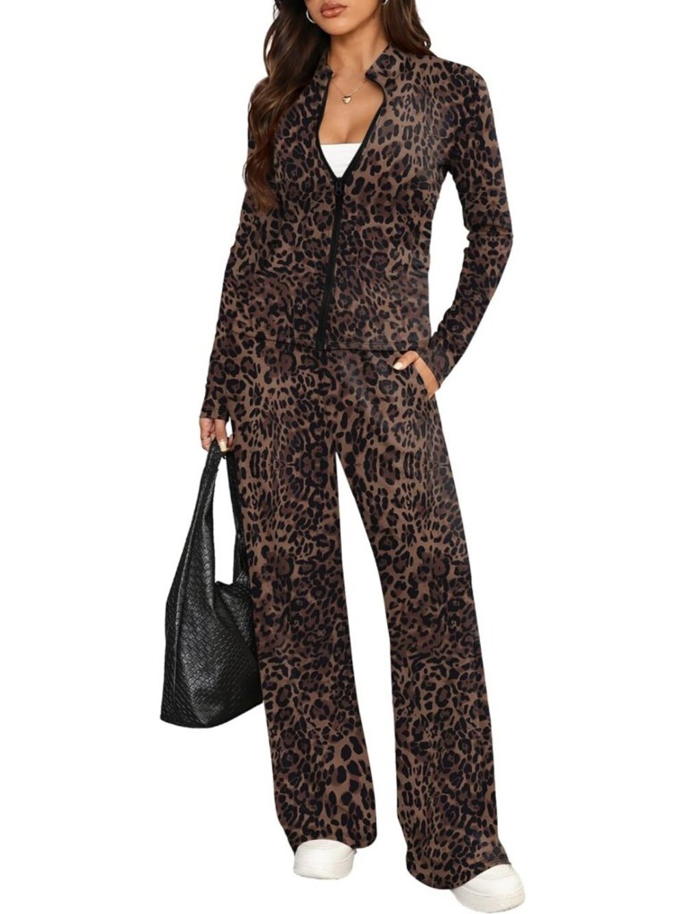 Cozy Women's Two-Piece Lounge Set with Pockets | Fall Fashion Matching Outfit